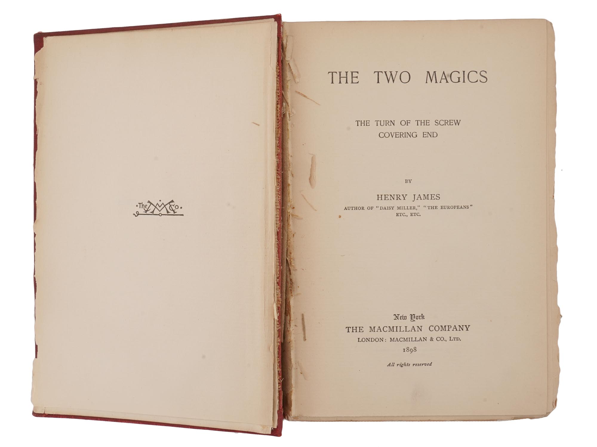 HENRY JAMES THE TWO MAGICS, FIRST US EDITION 1898 PIC-3